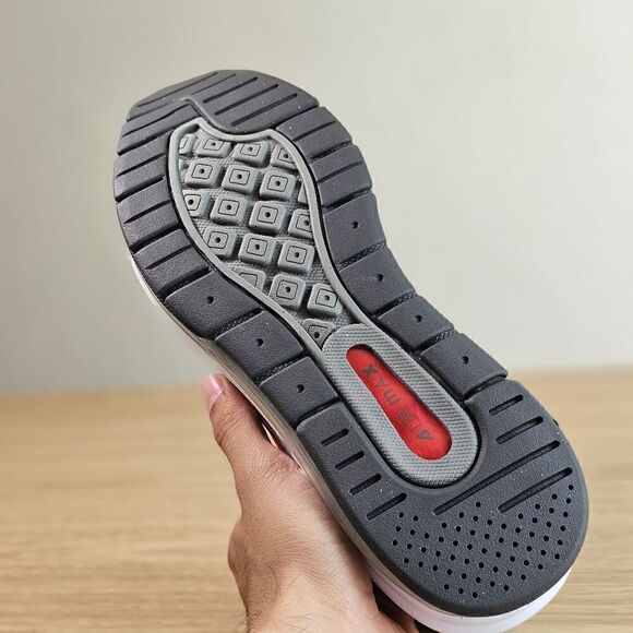 Nike Air Max Genome 360 Shoes Youth 7 Grey White Red Black Vapormax Sneakers New - Picture 14 of 16